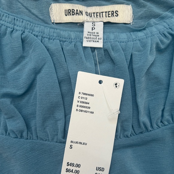 NWT Urban outfitters Romance Babydoll Top in Blue - Picture 11 of 12